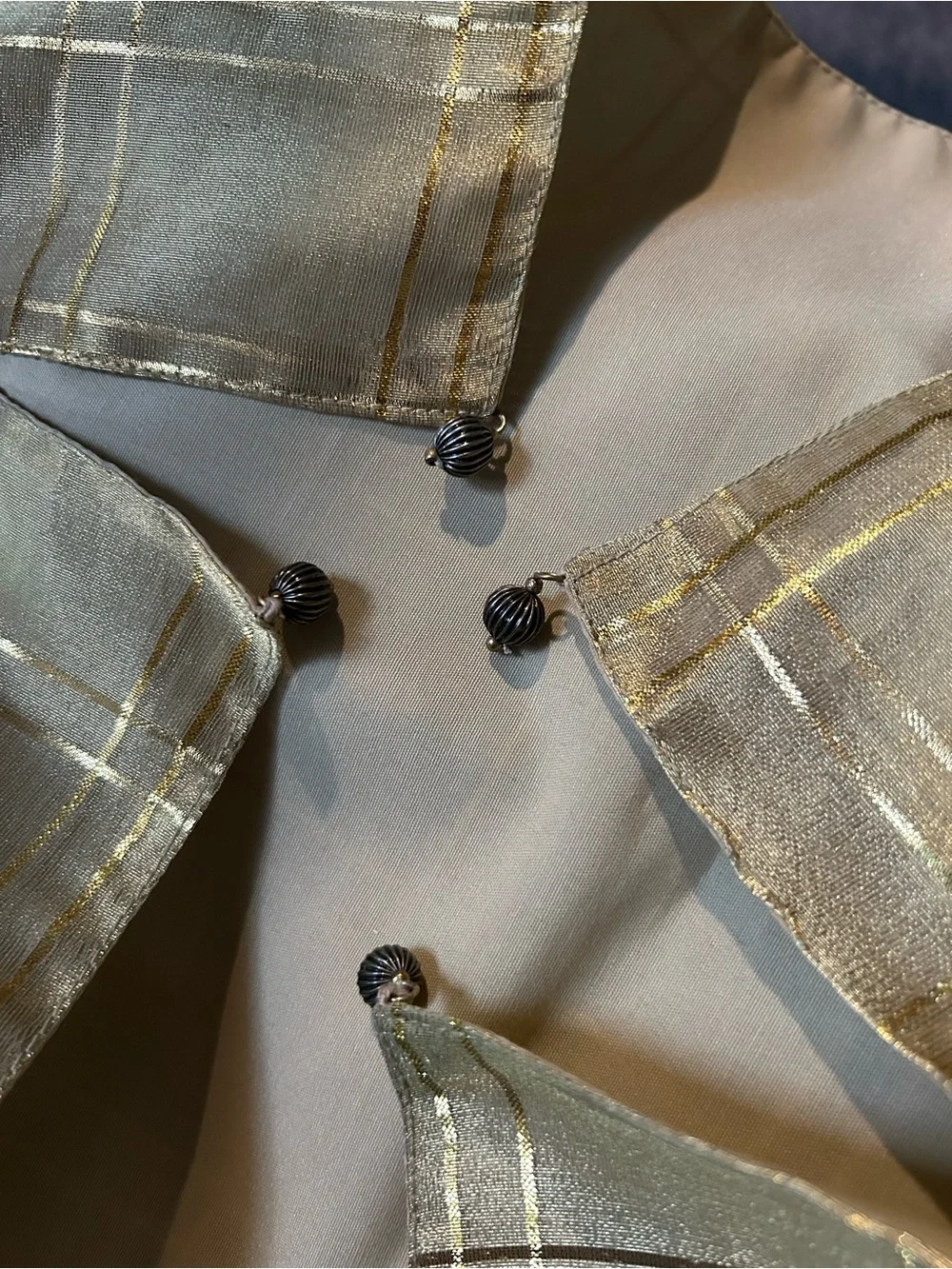 Beautiful Gold Placemats (3)  w/Metallic Sheen. Each 13 or 13.5” by 18 or 18.5”.